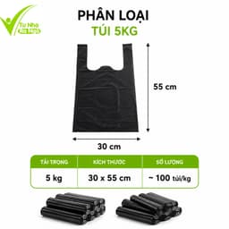 Túi Đựng Rác Nilon Đen PE Cao Cấp Có Quai Xách GD338 - Bộ Túi Rác Nilon Đen Dày Dặn, Chịu Lực Tốt 8