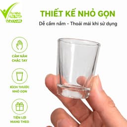 Bộ 12 Chén Uống R.ượ.u Thủy Tinh Cao Cấp GD156 - Set 12 Ly Rư.ợu Thủy Tinh Trong Suốt Dung Tích 30ml 4