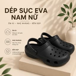 DÉP SỤC - KHÔNG CHỮ-CHẤT LIÊU EVA, TẶNG KÈM 8 CHARM NGẪU NHIÊN – -DÉP NHỰA EVA TẶNG KÈM CHARM (TLA 02) 5