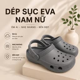 DÉP SỤC - KHÔNG CHỮ-CHẤT LIÊU EVA, TẶNG KÈM 8 CHARM NGẪU NHIÊN – -DÉP NHỰA EVA TẶNG KÈM CHARM (TLA 02) 3