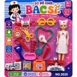 Vỉ đồ chơi bác sĩ heo , bác sĩ , nấu ăn , sửa chữa cho bé nhiều chủ đề nhựa an toàn không góc cạnh 4