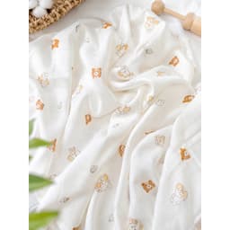 Khăn Tắm Sợi Tre 2 Lớp 80x100cm Cho Bé - Khăn Bamboo Mềm Mịn Không Xù Lông, Thấm Hút Tốt, Khăn Quấn Sơ Sinh Bé Trai Bé G 3