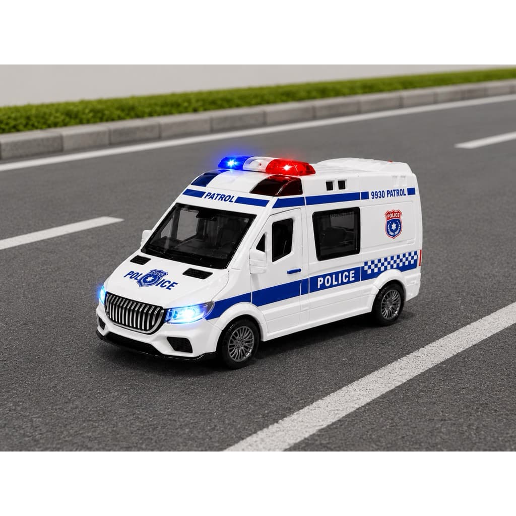 Xe đồ chơi cảnh sát đa năng-mô hình xe cứu hộ mini