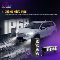 Đèn trợ sáng titan M40 Ultra V2 trợ sáng 4 mắt công suất 80W cho ôtô công nghệ Dual Cup và Dual Direct Beam Giá 1 Đôi 2