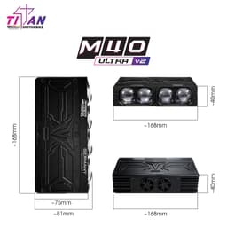 Đèn trợ sáng titan M40 Ultra V2 trợ sáng 4 mắt công suất 80W cho ôtô công nghệ Dual Cup và Dual Direct Beam Giá 1 Đôi 4