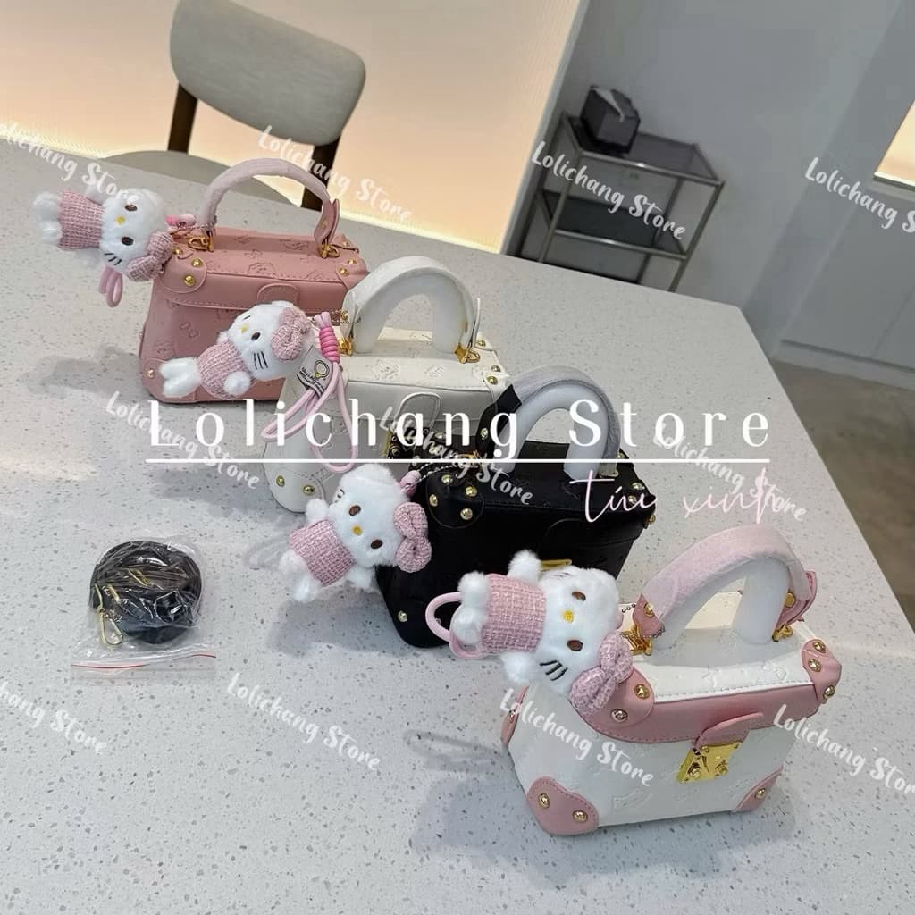 Túi xách nữ túi cốp xách tay in hình dễ thương size 18 đi chơi đi tiệc siêu xinh