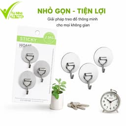 Móc Dán Treo Chìa Khóa Inox Chống Nước Chống Ẩm GD133 - Bộ Móc Dán Tường Treo Đồ Dụng Cụ Nhà Bếp 2