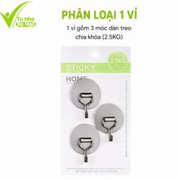Móc Dán Treo Chìa Khóa Inox Chống Nước Chống Ẩm GD133 - Bộ Móc Dán Tường Treo Đồ Dụng Cụ Nhà Bếp 8