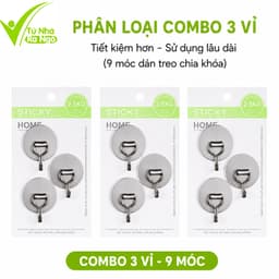 Móc Dán Treo Chìa Khóa Inox Chống Nước Chống Ẩm GD133 - Bộ Móc Dán Tường Treo Đồ Dụng Cụ Nhà Bếp 9