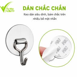 Móc Dán Treo Chìa Khóa Inox Chống Nước Chống Ẩm GD133 - Bộ Móc Dán Tường Treo Đồ Dụng Cụ Nhà Bếp 4