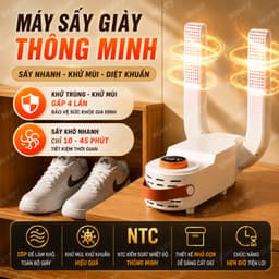Máy Sấy Giày Khử Mùi Bằng Tia Cực Tím Thông Minh Có Hiển Thị Nhiệt Độ METIS Combo Làm Khô Tất Đa Năng 5