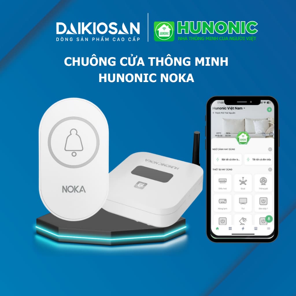Chuông Cửa Thông Minh HUNONIC NOKA – An ninh tối ưu – Bảo mật