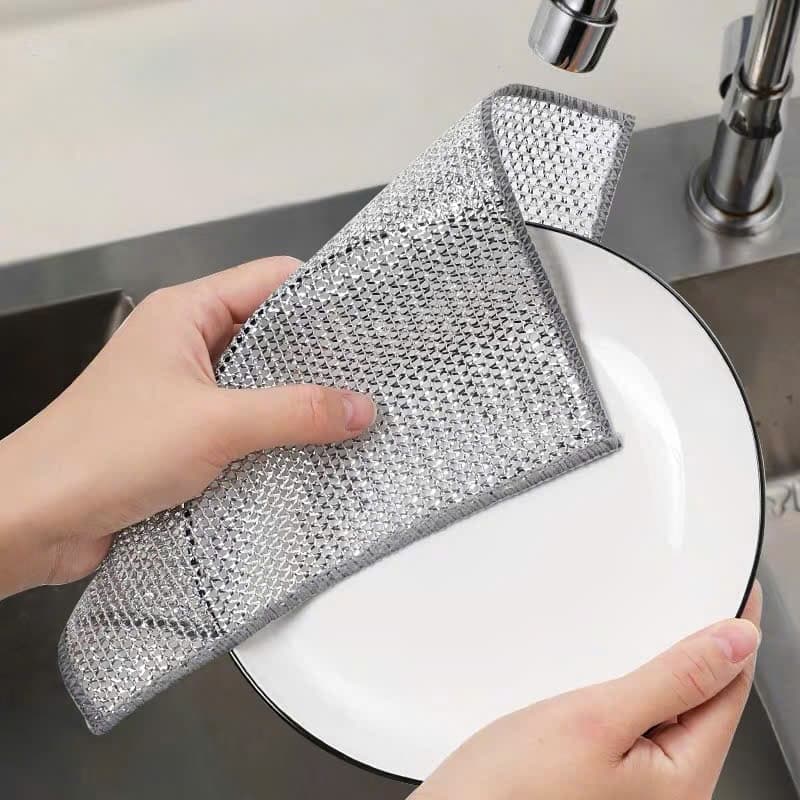 (QUÀ TẶNG) Khăn Rửa Chén Đa Năng Chống Bám Dầu Mỡ.  Miếng Cọ Rửa Nhà Bếp Bền Đẹp - Majehome