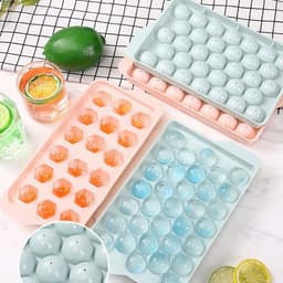 Khay đá viên tròn 18 ngăn. Khuôn làm đá viên bi tròn dễ lấy đá. Khay đá thực phẩm cao cấp - Majehome 2