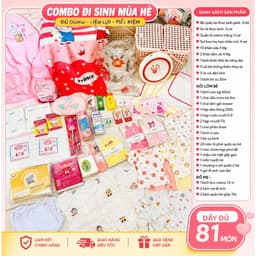 Combo Đi Sinh 81 Món Cho Mẹ Và Bé - Đầy Đủ Đồ Sơ Sinh, Tiết Kiệm BUBU018 1