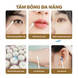 Hộp 300 que tăm bông ngoáy tai Topgia 4 đầu đa năng, mềm mịn, vệ sinh hiệu quả cho gia đình. 9