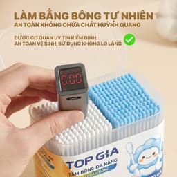Hộp 300 que tăm bông ngoáy tai Topgia 4 đầu đa năng, mềm mịn, vệ sinh hiệu quả cho gia đình. 5