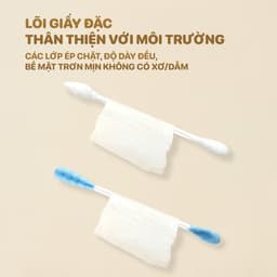 Hộp 300 que tăm bông ngoáy tai Topgia 4 đầu đa năng, mềm mịn, vệ sinh hiệu quả cho gia đình. 8