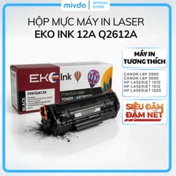 Hộp Mực Eko Ink 12A Q2612A Cho Canon LBP2900 LBP3000 HP1010 HP1020 In Đậm Nét MIVDO 1