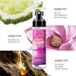 [MUA 1 TẶNG 1] Body Mist Unisex Cho Nam Nữ Đi Học Đi Làm, Bodymist Chính Hãng Lưu Hương 6H BODYMISS 8