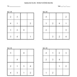 Bộ 400+ Bài Sudoku Cho Bé 4x4 6x6 9x9 - Trò Chơi Tư Duy Logic Từ Dễ Đến Khó, Kèm Đáp Án - POMI 3