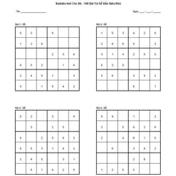 Bộ 400+ Bài Sudoku Cho Bé 4x4 6x6 9x9 - Trò Chơi Tư Duy Logic Từ Dễ Đến Khó, Kèm Đáp Án - POMI 4