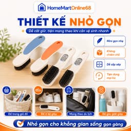 HM10678 Bàn Chải Chà Giày Mini Đa Năng Tay Cầm Dài Nhiều Màu HM68 6
