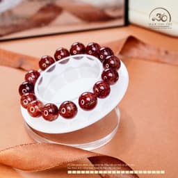 Ngọc Đan Tâm - Vòng Tay Thạch Anh Tóc Đỏ 13mm 7A - Mệnh Hoả - Mệnh Thổ 4