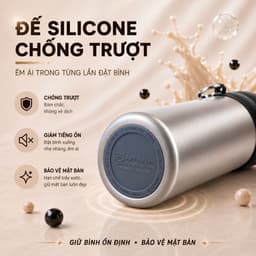 Bình giữ nhiệt Milky Tea inox 316L Phủ Sứ, Ly giữ nhiệt Fan House 700ml, ống hút trà sữa trân châu 5