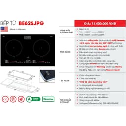 BẾP TỪ BAUER BE 626JPG Inverter 38%, Mặt kính chống xước, BAUER 626JPG. 3