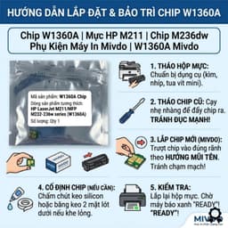 Combo 3 Chip Hộp Mực HP 136A W1360A Cho M211D M211DW M236DW M236SDW Nhận Mực Nhanh Ổn Định Dễ Lắp 4