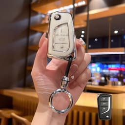 Ốp Khóa Toyota Cho Các Dòng Xe Altis, Inova,fortuner chìa gập - Bọc Chìa Khóa TPU Chống Trầy Xước, Sang Trọng, Ôm Khít 3