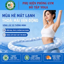 Vòng Lắc Eo Giảm Cân Lò Xo Bọc Vải Dệt Kim 1.5kg - 2.5kg - Giảm Mỡ Bụng, Eo Thon Săn Chắc, Tập Gym Yoga Tại Nhà 1