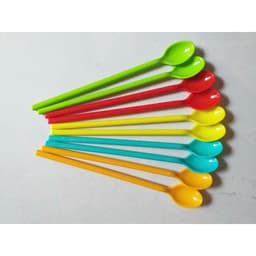 (COMBO 30 CÁI) Muỗng nhựa cafe, muỗng nhựa đen 20 cm 9
