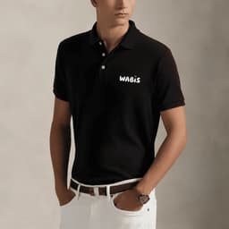 Áo Polo WABIS Nam Nữ Form Regular Cao Cấp, Áo Thun Có Cổ Màu Đen Basic Dễ Phối Đồ Size S-3XL 3