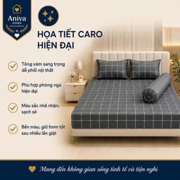 Bộ Ga Gối Cotton Thắng Lợi 4 Món 1m8x2m Aniva Home, Ga Chun Bọc Nệm 3-15cm, Cotton Cao Cấp hì 5
