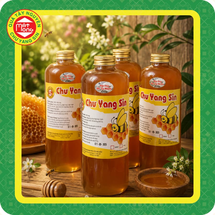 Mật Ong Hoa Rừng Thiên Nhiên 1L - Quà Tây Nguyên