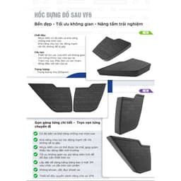 Khay Đựng Đồ Hốc Cốp Sau VinFast VF6 (B-Factory) Hộp Để Đồ 2 Bên Cốp Xe VF6 Nhựa ABS Vân Nhám Có Ship Hỏa Tốc 3
