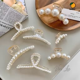Kẹp tóc ngọc trai 4 dáng sang trọng thanh lịch xu hướng Đồ xinh Vân Lee - MS065 4