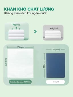 Khăn Mặt Khô Đa Năng Sắc Việt TOPGIA Rút Treo Tường An Toàn Lành Tính Cho Mọi Loại Da Tặng Móc Treo Giá Từ 99K 4