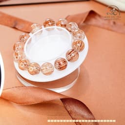 Ngọc Đan Tâm - Vòng Tay Thạch Anh Tóc Xanh 13mm 6A - Mệnh Mộc - Mệnh Hoả 6