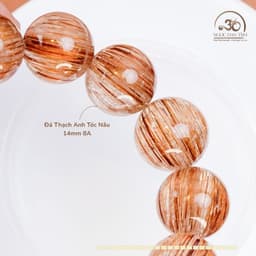 Ngọc Đan Tâm - Vòng Tay Thạch Anh Tóc Xanh 13mm 6A - Mệnh Mộc - Mệnh Hoả 2