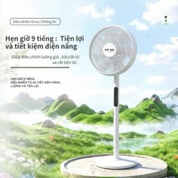 Quạt Cây Đứng Điện Tử 7 Cánh PIP389, Quạt Điện Thông Minh 8 Chế Độ, Điều Khiển Từ Xa, Hẹn Giờ 7
