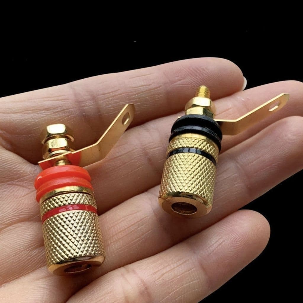 (2 Cái) Cọc loa kim loại 4mm Phụ Kiện âm thanh DIY -