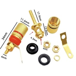(2 Cái) Cọc loa kim loại 4mm Phụ Kiện âm thanh DIY - 4
