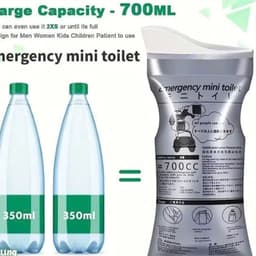 Set 2 Túi Tiểu Vệ Sinh Di Động 700ml Dùng 1 Lần | Du Lịch, Xe Hơi, Khẩn Cấp, Dã Ngoại 6