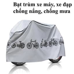 Bạt che xe, Áo trùm xe máy 1m x 2m - Bạt phủ xe chống mưa, che nắng, chống bụi bẩn - siêu nhẹ, siêu bền 7