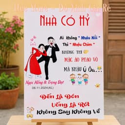 Bảng Đám Cưới Cá Nhân Hóa In Tên Cô Dâu Chú Rể Theo Yêu Cầu - Bảng Welcome Chụp Hình 4