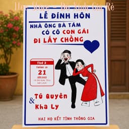 Bảng Đám Cưới Cá Nhân Hóa In Tên Cô Dâu Chú Rể Theo Yêu Cầu - Bảng Welcome Chụp Hình 6