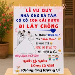 Bảng Đám Cưới Cá Nhân Hóa In Tên Cô Dâu Chú Rể Theo Yêu Cầu - Bảng Welcome Chụp Hình 7